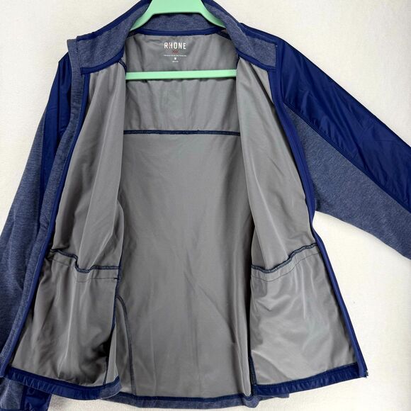 Rhone Full Zip Heavy Weight Windbreaker Blue Color Mens Size M - Picture 8 of 13